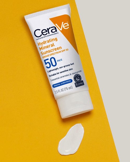 Cerave Hydrating Mineral Sunscreen Broad Spectrum SPF 50